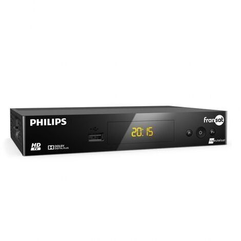 Récepteur TV Satellite HD - PHILIPS - FRANSAT Eutelsat 5W - Connecté - WIFI - Noir