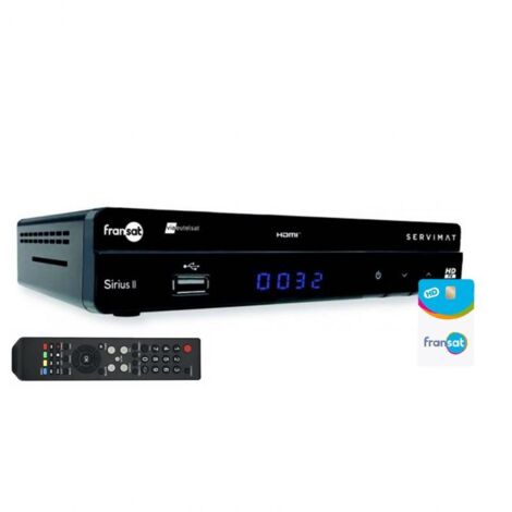 Récepteur TV satellite HD - SERVIMAT - SIRIUS III - Carte Viaccess - Eutelsat 5W - Noir