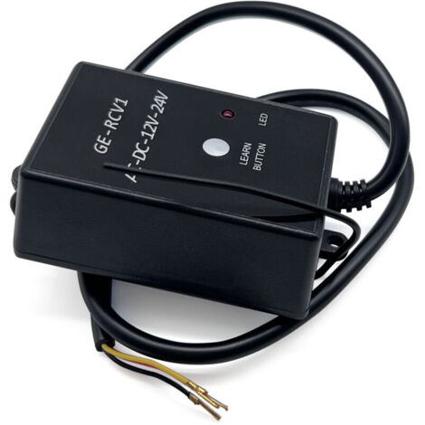 Récepteur Universel 4 Fils pour Porte de Garage Compatible GE-RCV1, 433MHz Apprentissage Code Roulant Remplacement pour Ouvre-Porte AD DC12V/24V