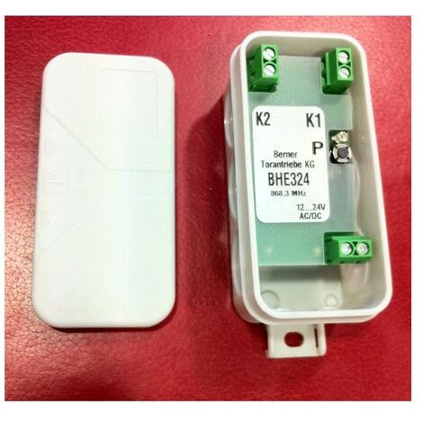 Récepteur universel  868 Mhz bi canaux 12/24 AC/DC étanche Berner Bouton Bleu