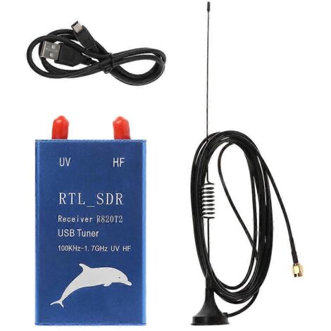 Récepteur USB RTL2832U+R820T2 100KHz-1.7GHz pour Radio AM FM HF VHF UHF