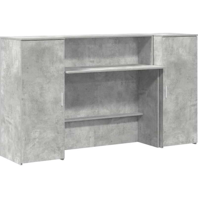 Vidaxl - Reception Desk Concrete Grey 180x50x103.5 Cm Engineered Wood