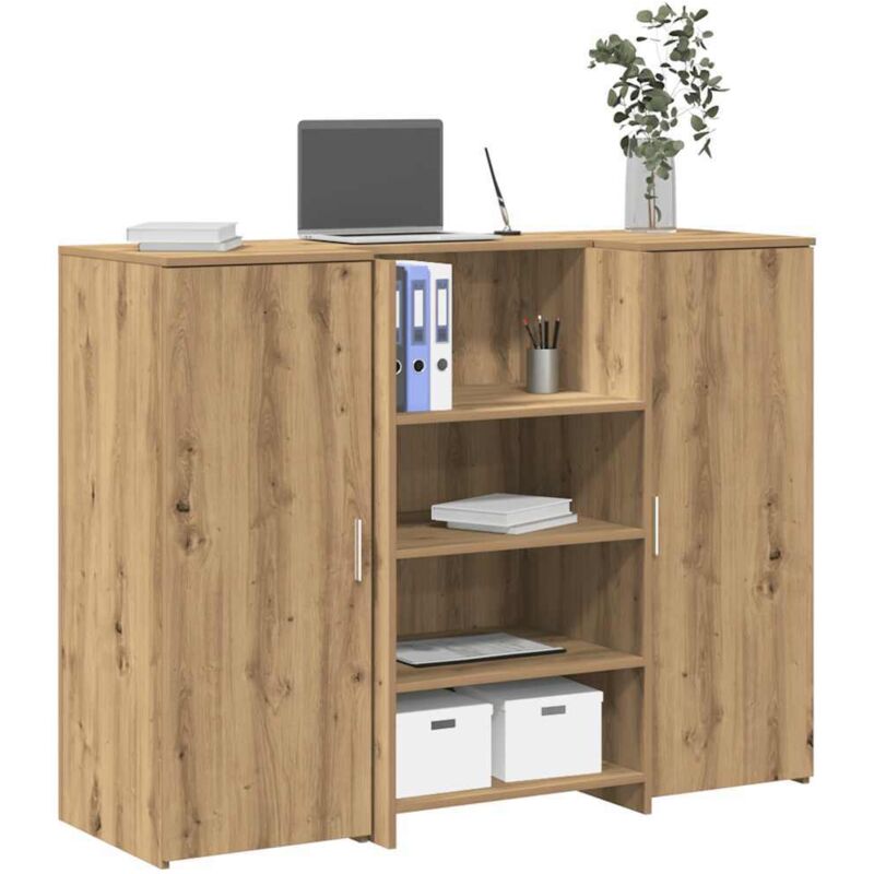 Vidaxl - Reception Desk Artisan Oak 135x50x103.5 Cm Engineered Wood