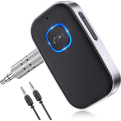 Receptor Bluetooth 5.3 para automóvil, adaptador Bluetooth para automóvil con conector auxiliar de 3,5 mm y reducción de ruido inalámbrica para estéreo de automóvil, estéreo doméstico, auriculares con