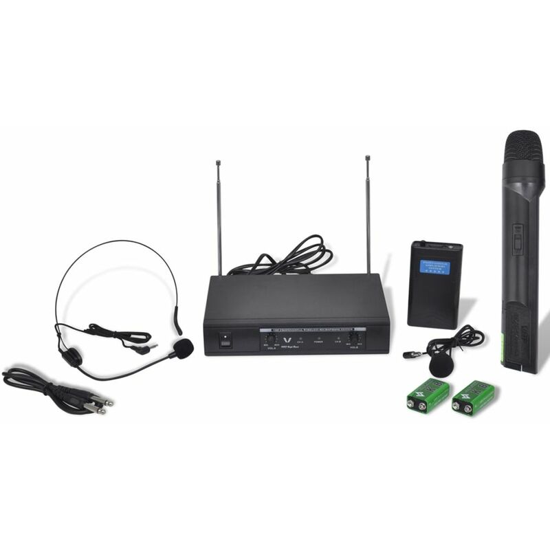 

Receptor con un auricular y un microfono inalambricos VHF