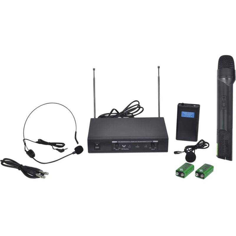

Vidaxl - Receptor con un auricular y un microfóno inalámbricos VHF - Negro