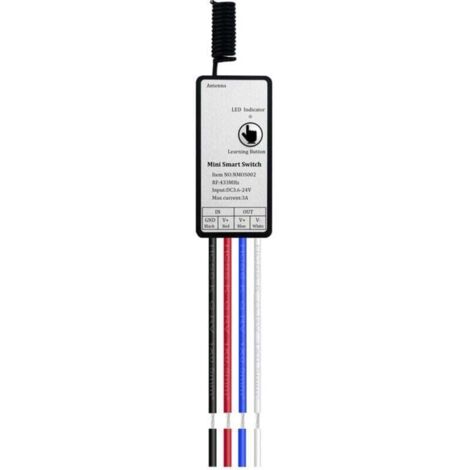 Receptor de control remoto inalámbrico de 433 MHz con relé, CC 3,6 V, 6 V y 12 V, módulo de 1 canal para lámpara LED DIY