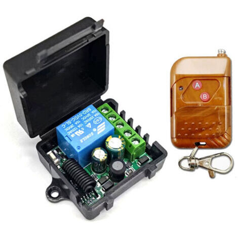 Receptor de radio AC90V-256V Sistema de transmisor de control remoto Lámpara/luz LED Cubierta de bomba de agua Botón pulsador Transmisor Receptor Puerta de garaje inalámbrica 433Mhz 1 canal Momentáneo