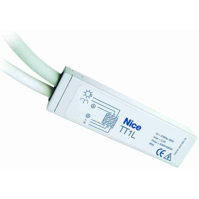 

Nice - Receptor Para controlar cargas de tensión de red de 230 Vac (iluminación/riego) TT1L