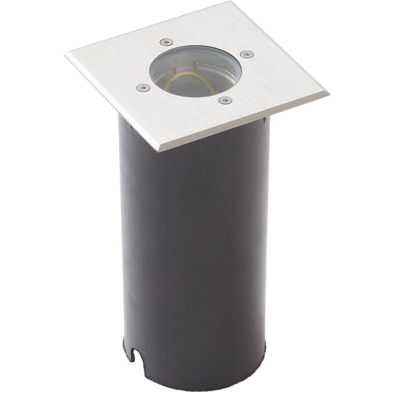 Recessed Floor Light Ayca (modern) in Silver made of Stainless Steel (1 light source, GU10) from Lindby stainless steel