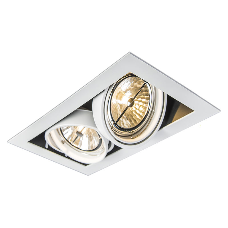 Recessed Spotlight White AR111 Adjustable 2-Light - Oneon