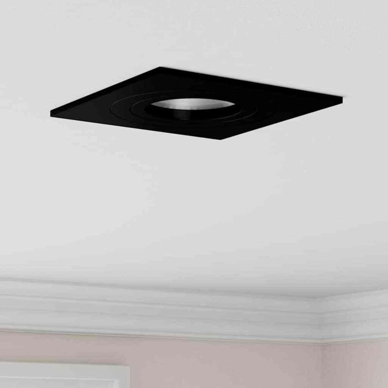Spotlights with Spotlights 6 pcs Black 9 x 9 x cm Aluminium Vidaxl