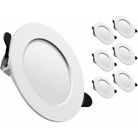 Recessed wall and ceiling spotlight Recessed Led Spotlight, Extra Flat 25mm, 6000k Cold White, 5w 500lm Recessed Downlight Integrated Incandescence, Opening Hole 65-85mm, For Living Room Kitchen Corri