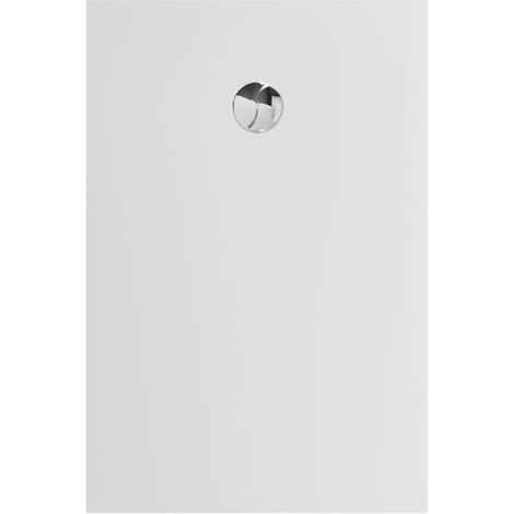 receveur 120x80x2.6cm extra-plat en polybéton blanc mat effet soft-touch - redécoupable - nelson