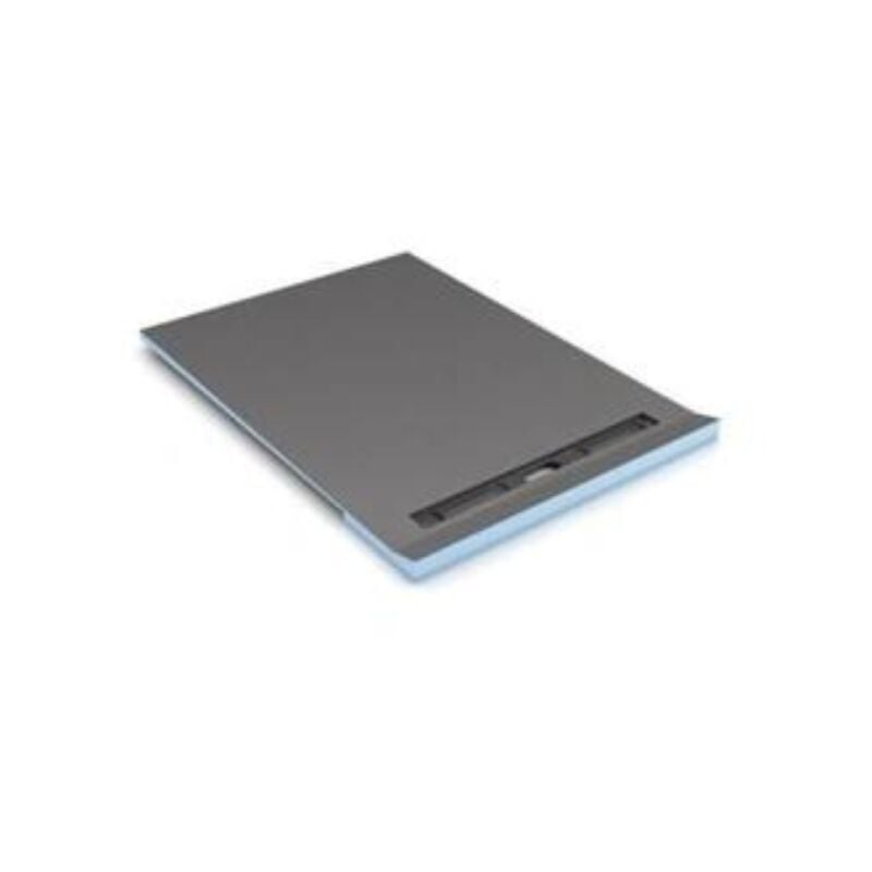 Wedi - Receveur à carreler 120 x 90 cm avec écoulement linéaire pour plancher bois Rioligno