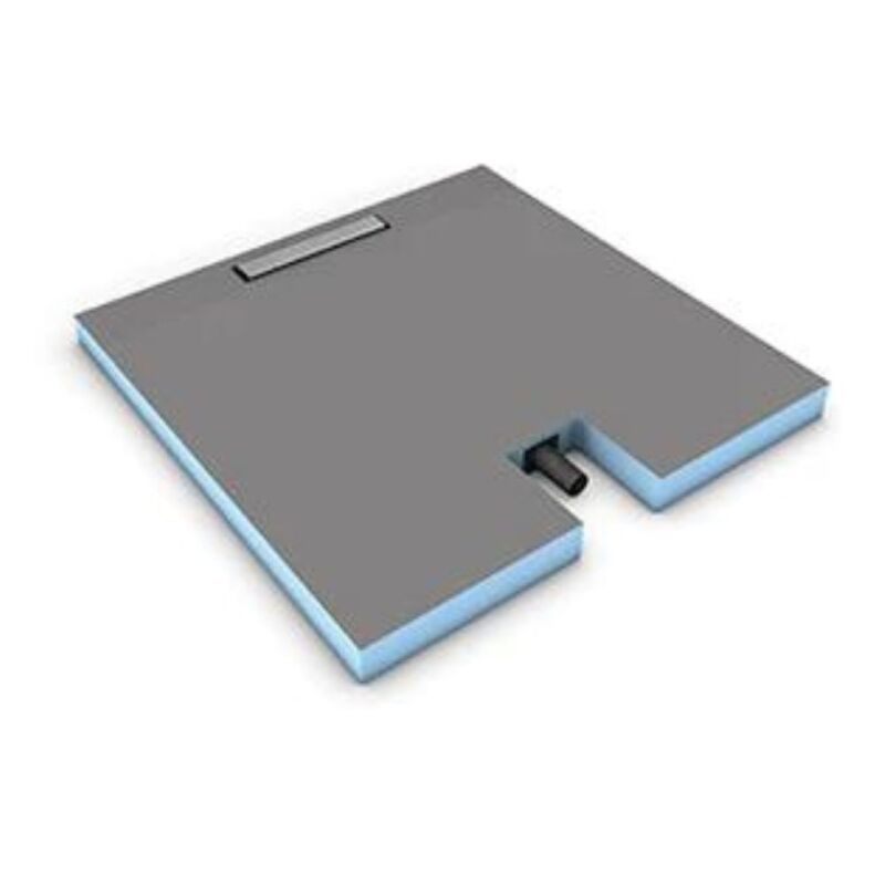 Wedi - Receveur à carreler Fundo Plano Linea avec barrette courte 120 x 90 cm