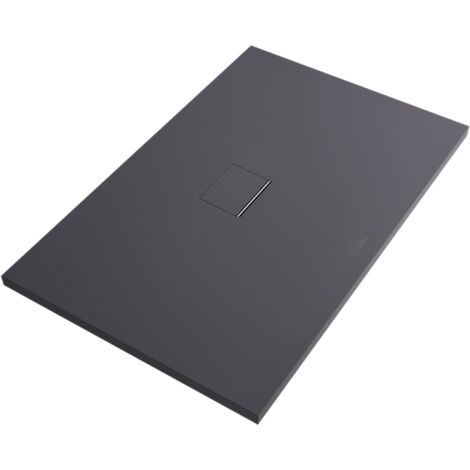 Receveur antidérapant 100 x 90 VILLEROY ET BOCH Squaro Infinity quaryl rectangle gris anthracite