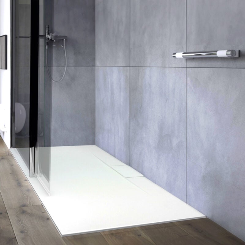 Receveur aqualite ultraslim - Bonde Latérale - 180x80 Blanc