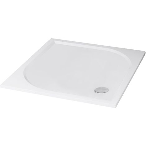 Receveur BETON extraplat HESTIA 080X080x3 - Blanc