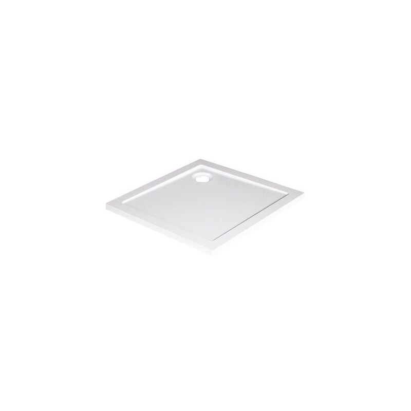 Receveur bull - 90x90cm - smc - Blanc - Extra-plat