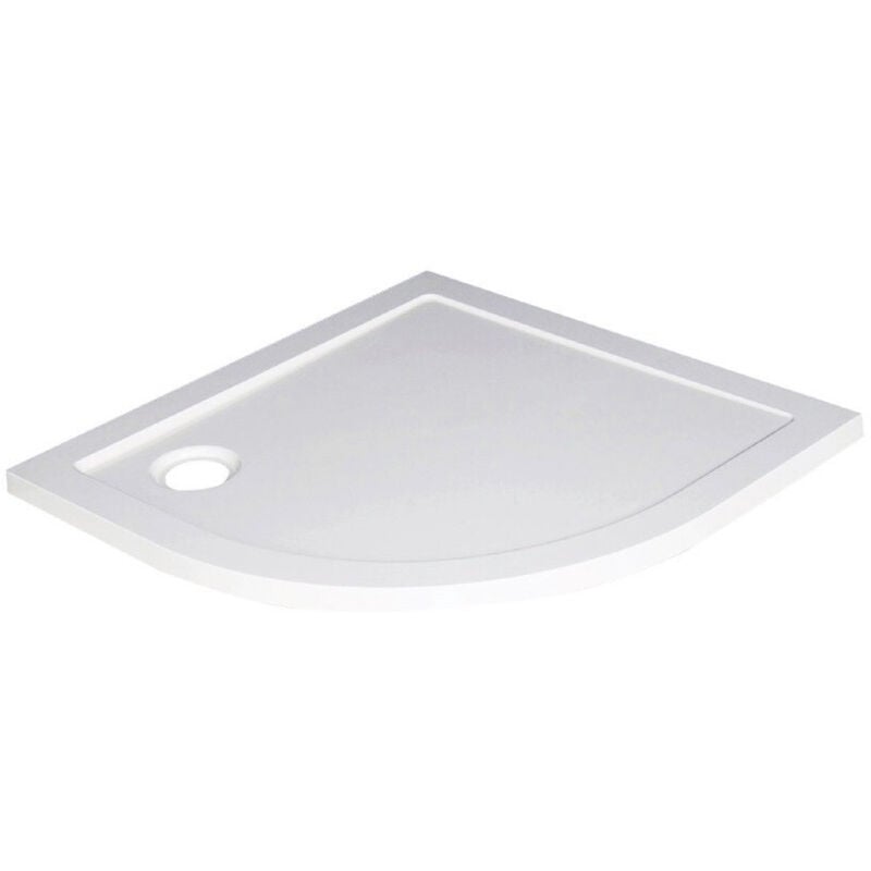 Ondee - Receveur bull - 1/4 de cercle 80 cm - s.m.c - Blanc - Extra-plat - elmer