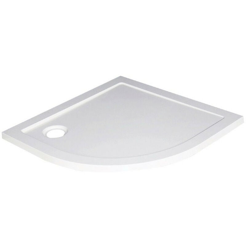 Ondee - Receveur bull - 1/4 de cercle 90 cm - smc - Blanc - Extra-plat