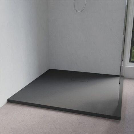 Receveur de douche 100x100 cm extra plat - SAPHIR- Gris anthracite
