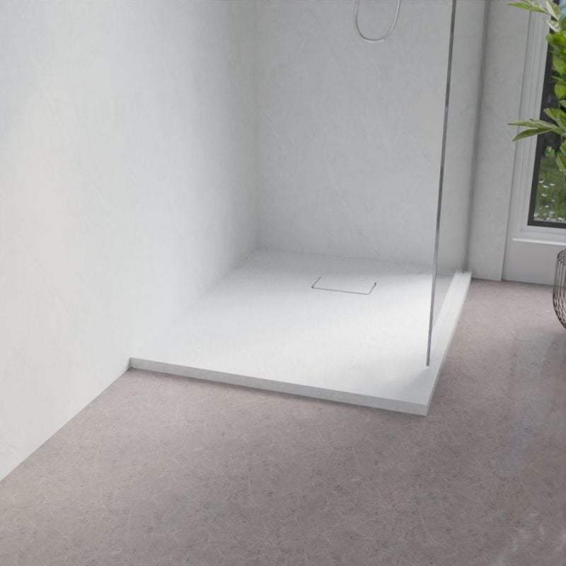 Receveur de douche 100x80 cm extra plat - saphir- Blanc