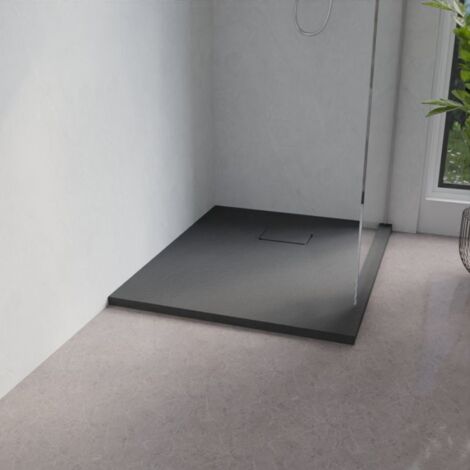 Receveur de douche 100x80 cm extra plat - SAPHIR- Gris anthracite