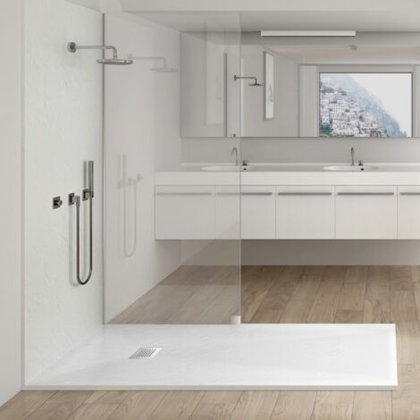 Receveur de Douche 100x80 Rectangle - Composite Blanc - Nazca