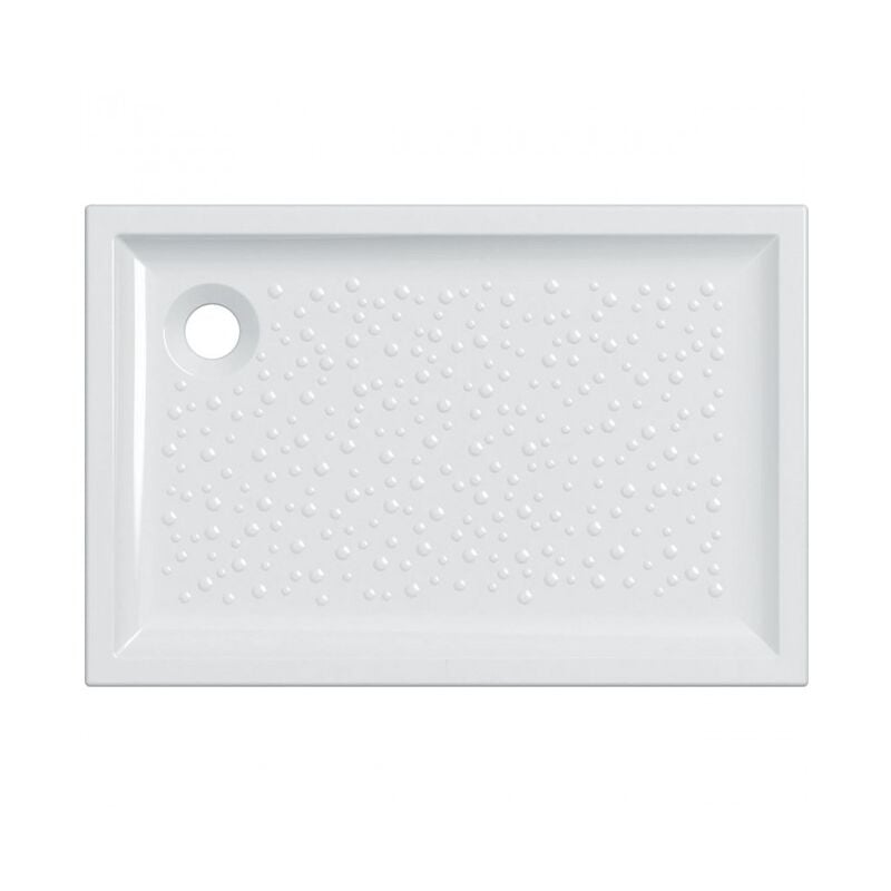 Receveur de douche 120x80 cm en céramique blanc brillant Geberit Bastia