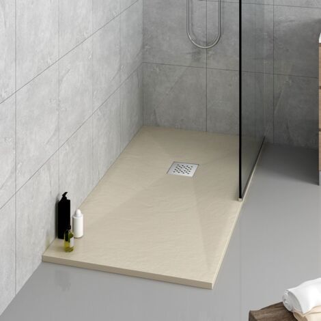 Receveur de Douche 120x80 Rectangle - Composite Crème - Nazca