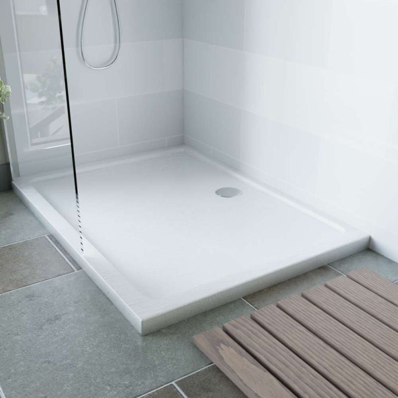 Cuisibane - Receveur de douche 120x90 cm acrylique extraplat crysta - Blanc