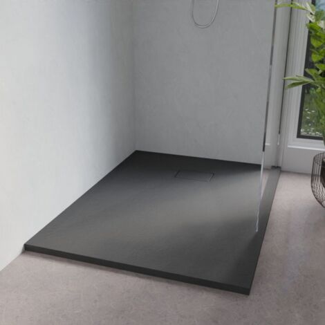 Receveur de douche 120x90 cm extra plat - SAPHIR- Gris anthracite