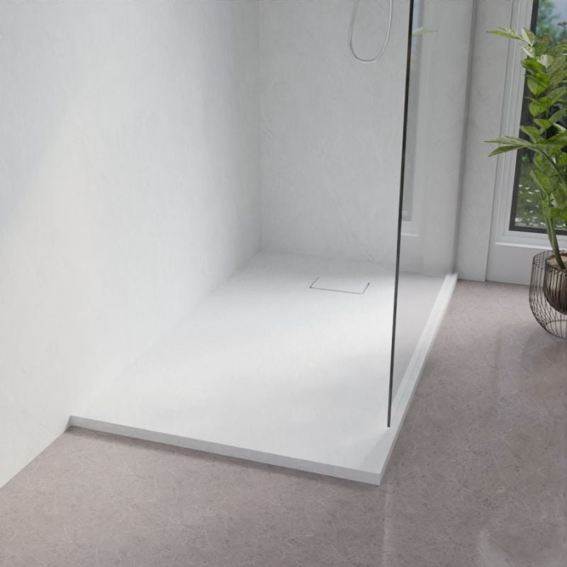 Receveur de douche 140x80 cm extra plat - saphir- Blanc