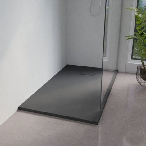 Receveur de douche 140x90 cm extra plat - SAPHIR- Gris anthracite