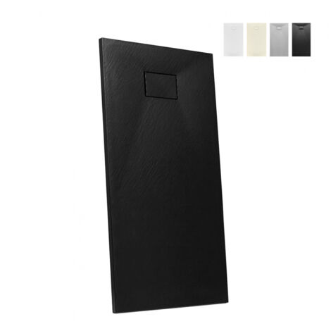 ARATI BATH & SHOWER Receveur de douche 160x70 à l'italienne rectangulaire en résine Stone Couleur: Noir