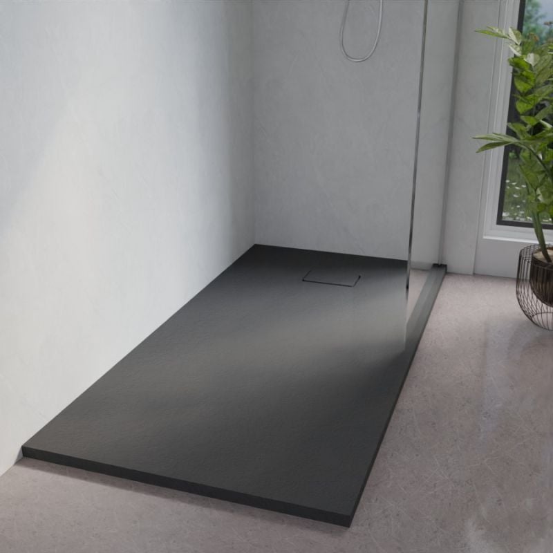 Cuisibane - Receveur de douche 160x90 cm extra plat - saphir- Gris anthracite