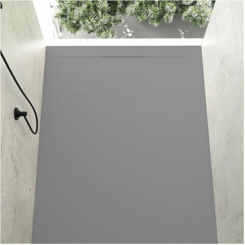 Receveur de douche 90 x 120 cm extra plat cover en résine surface ardoisée béton