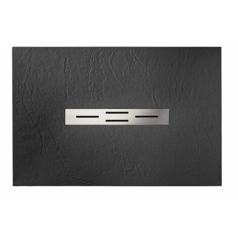 Receveur de douche 70x120 Noir écoulement linéaire Ardesia
