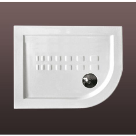 RECEVEUR DE DOUCHE 70x90 CM SEMI-CIRCULAIRE DX TRADITIONNEL EN CÉRAMIQUE