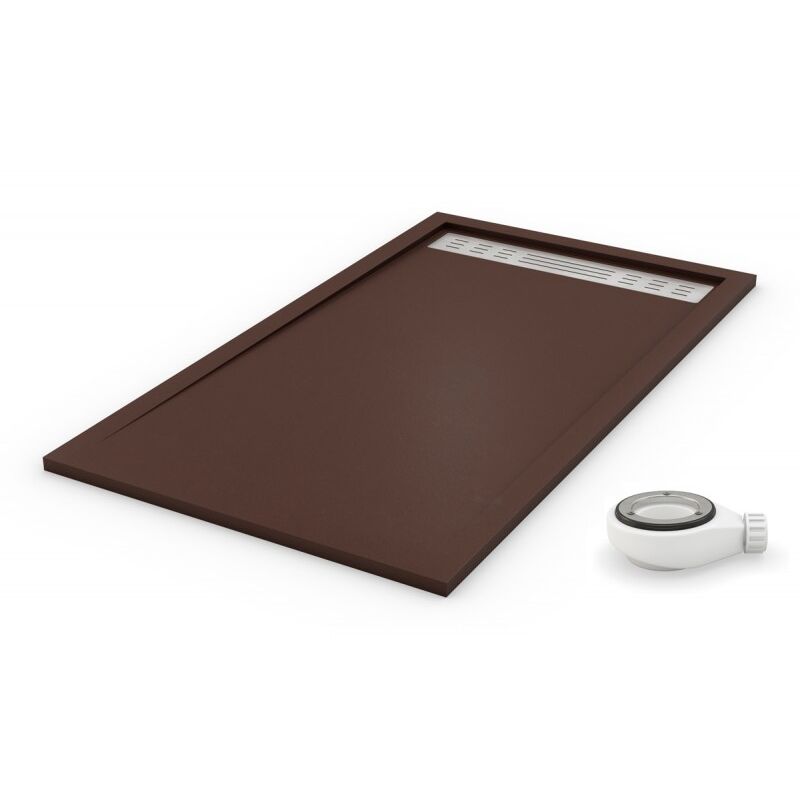 Receveur de douche extra plat premium Chocolat Ral 8017 90X200