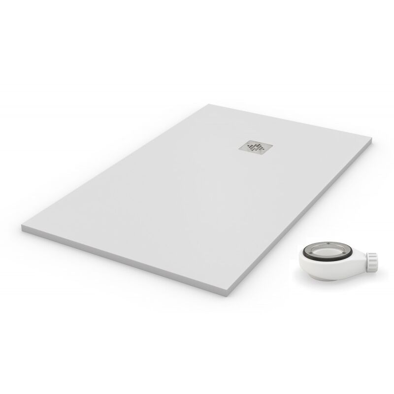 Receveur de douche extra plat quartz blanc Ral 9003 90X130