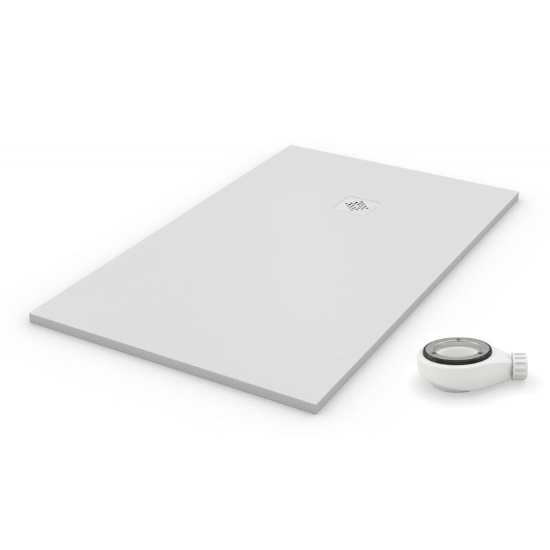 Receveur de douche resine extra plat pro blanc Ral 9003 80X100