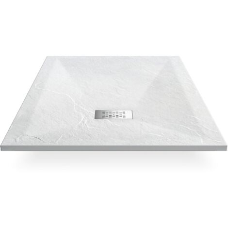 Receveur de Douche 80x80 Carré - Composite Blanc - Nazca