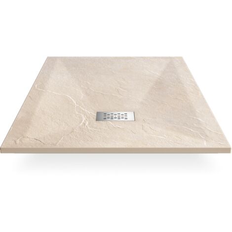 Receveur de Douche 80x80 Carré - Composite Crème - Nazca