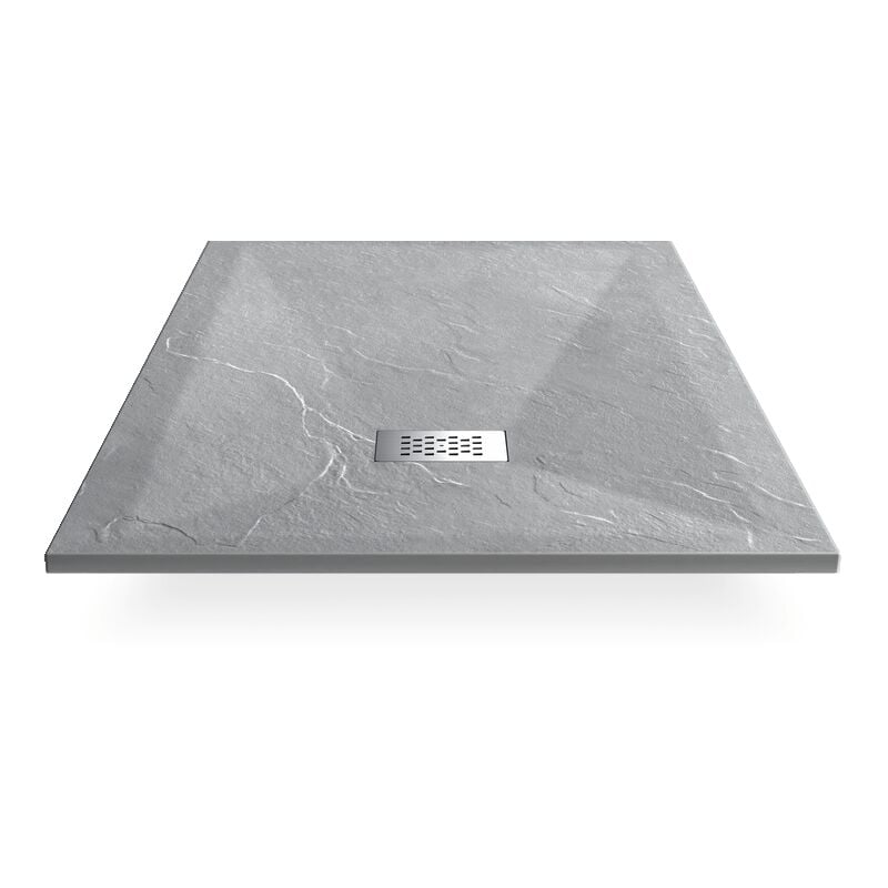 Receveur de Douche 80x80 Carré - Composite Gris - Nazca