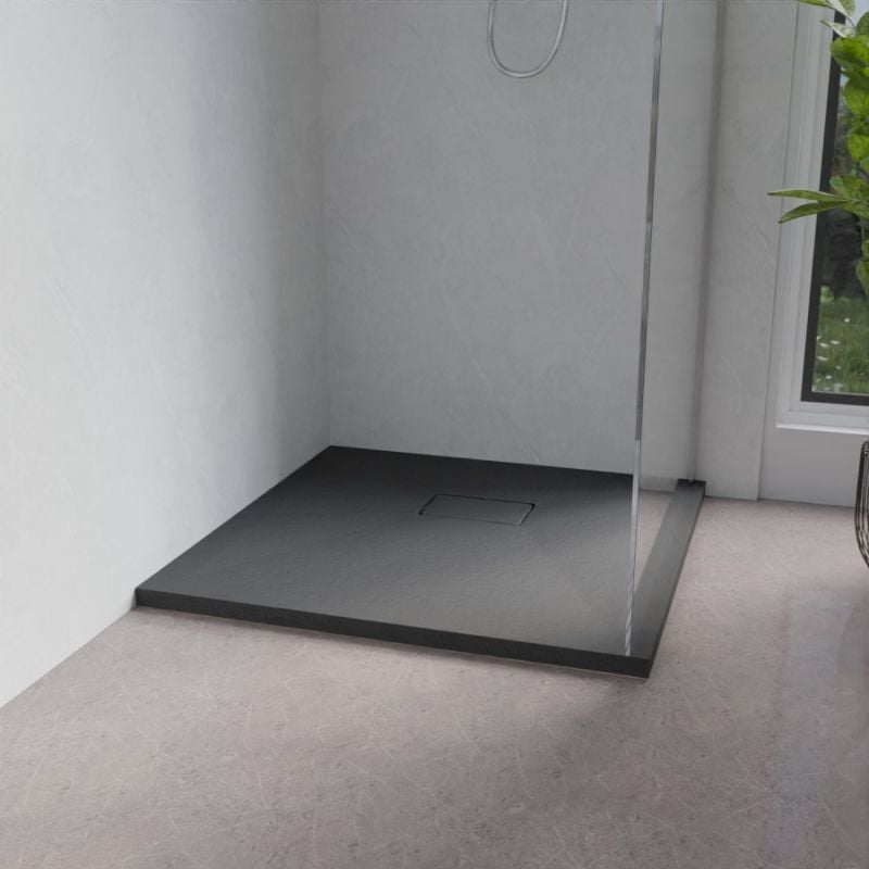 Receveur de douche 80x80 cm extra plat - saphir- Gris anthracite