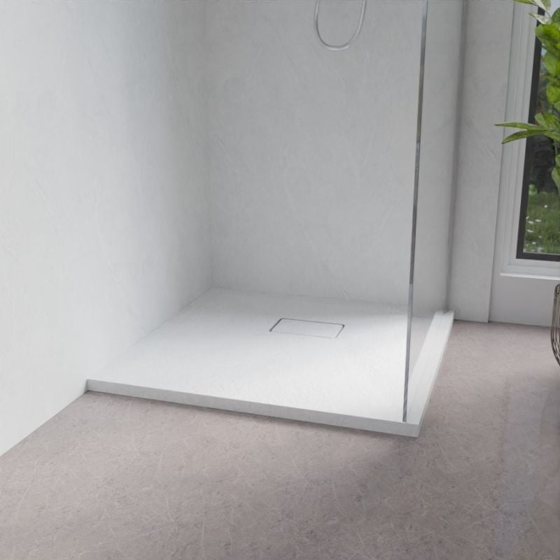 Receveur de douche 80x80 cm extra plat - saphir- Blanc