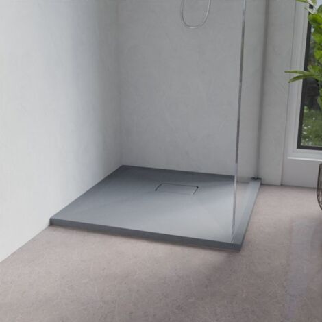 Receveur de douche 80x80 cm extra plat - SAPHIR- Gris ciment